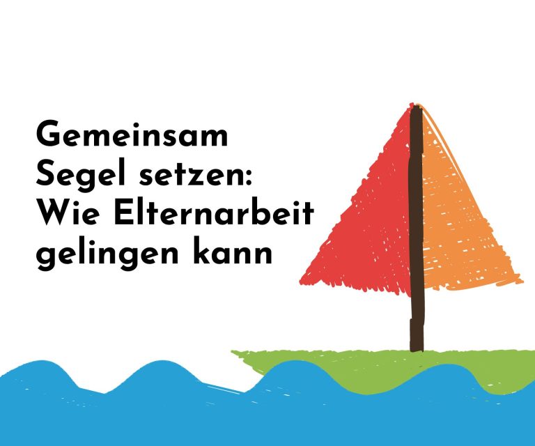 Illustration für die Weiterbildung für Fachkräfte, die ein Segelboot auf dem Wasser zeigt