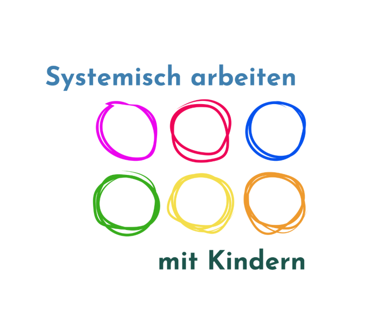 Illustration für die systemische Weiterbildung in Kitas, sechs bunte Ringe